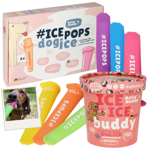 BeG Buddy Hundeeis Starter-Kit Eis Hund Erdbeere