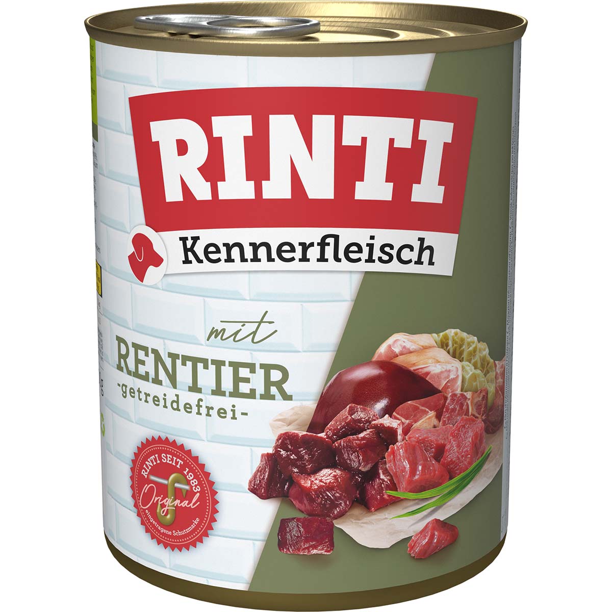 Rinti Kennerfleisch mit Rentier gf 12x800g