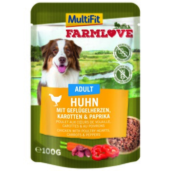 MultiFit Farmlove Adult 12x100 g Huhn