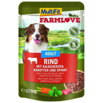 MultiFit Farmlove Adult 12x100 g Rind