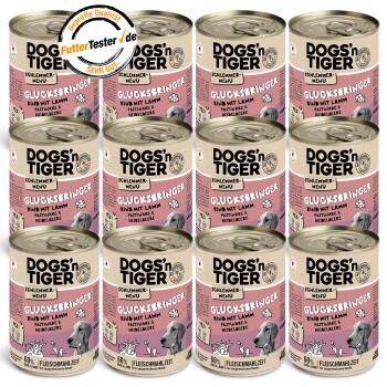 Dogs'n Tiger Glücksbringer Rind & Lamm 12x400 g