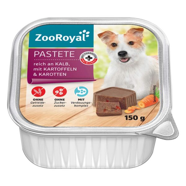 ZooRoyal Pastete reich an Kalb und Kartoffeln 11x150g