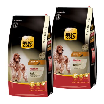 SELECT GOLD Sensitive Adult Medium Lamm & Reis 2x12 kg