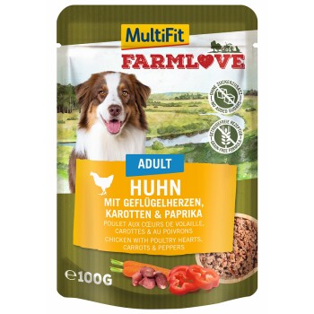 MultiFit Farmlove Adult 12x100 g Huhn