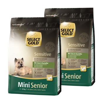 SELECT GOLD Sensitive Mini Senior Ente & Kartoffel 2x1 kg