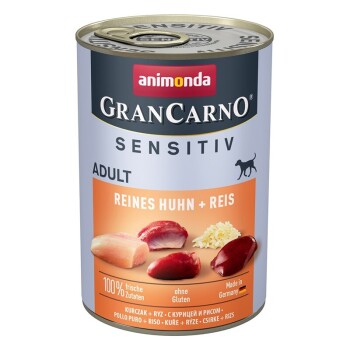 animonda GranCarno Adult Sensitiv Huhn & Reis 24x400 g