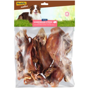 MultiFit native Schweineohrstücke 500g