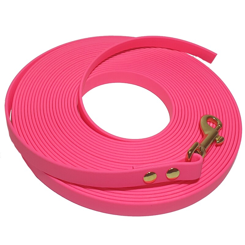 bio-leine 15-25 kg Biothane Schleppleine leuchtendes rosa 10 m