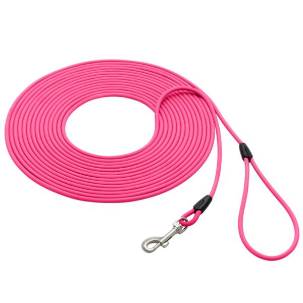 bio-leine bis 25kg Biothane Schleppleine leuchtendes rosa 3 m