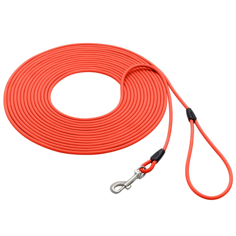 bio-leine bis 25kg Biothane Schleppleine orange 12 m