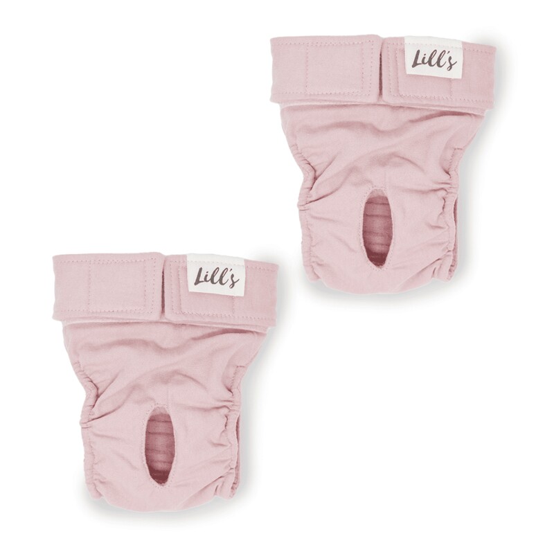 Lills 2er Pack Läufigkeitshöschen aus Bio-Baumwolle "Lou" pink XXL