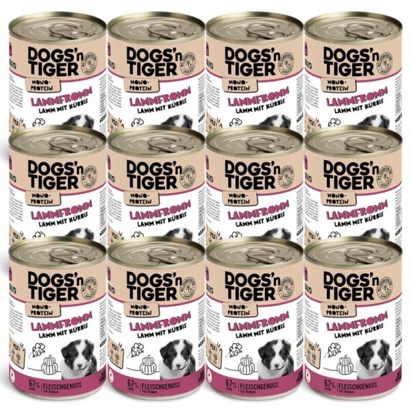 Dogs'n Tiger Lammfromm Lamm & Kürbis 12x400 g