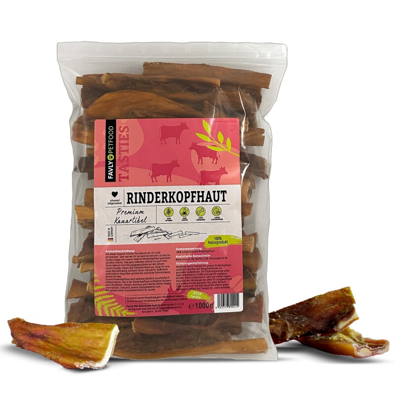 FAVLY Petfood Rinderkopfhaut 1 kg