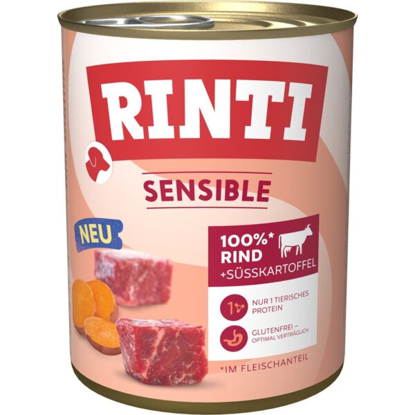 Rinti Sensible Rind & Süßkartoffel 6x800g