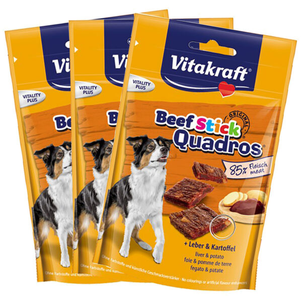 Vitakraft Hundesnack Beef-Stick Quadros Leber & Kartoffel