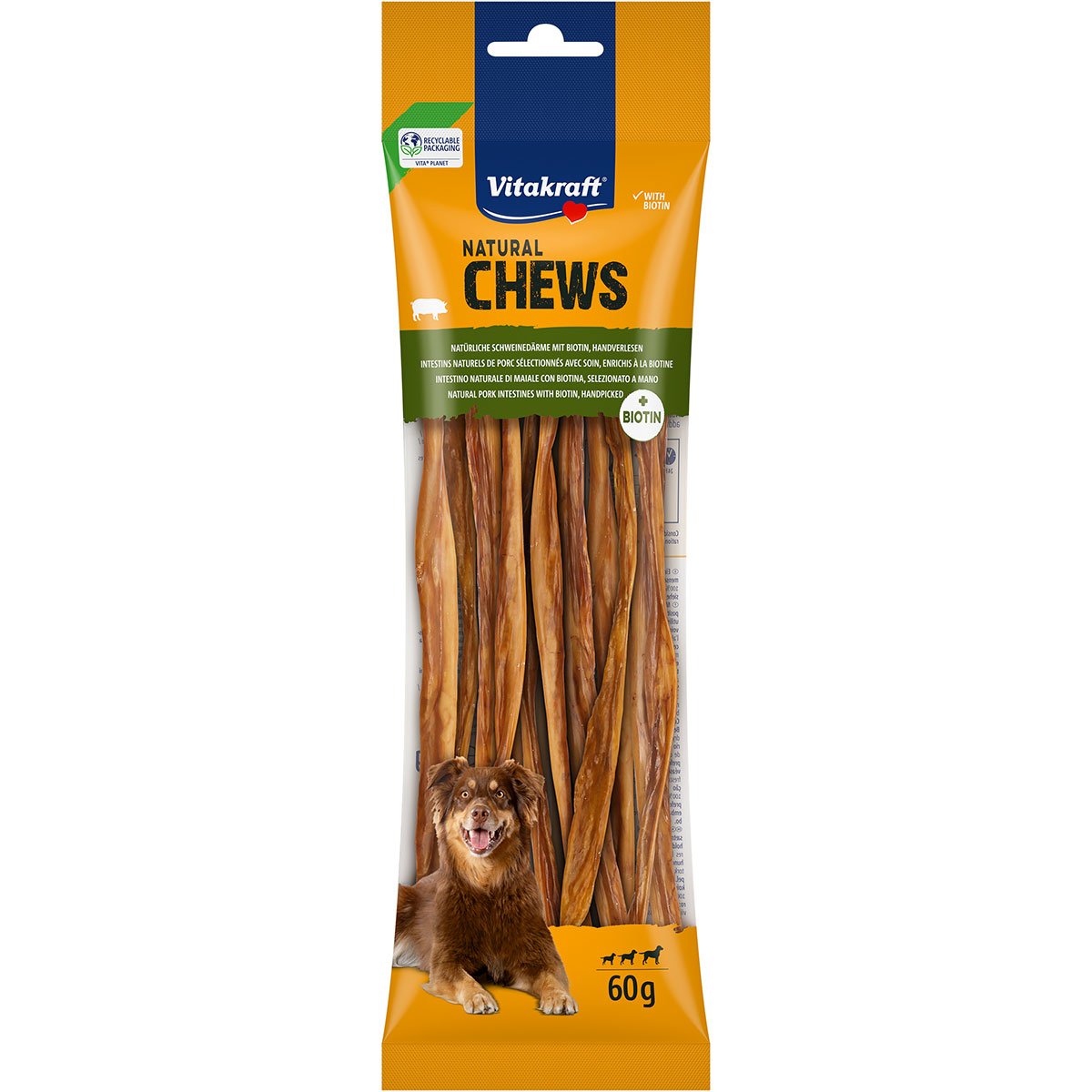 Vitakraft CHEWS pure Schweinedarm getrocknet 60g