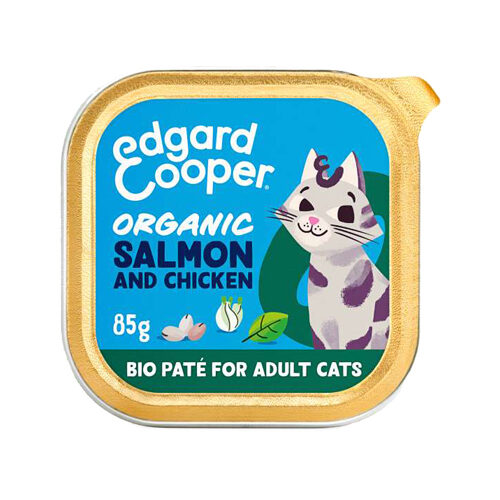 Edgard & Cooper Erwachsene Katze - Bio - Lachs und Huhn - 16 x 85 g