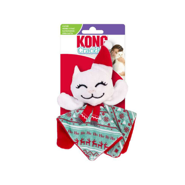 KONG Holiday Crackles Santa Kitty