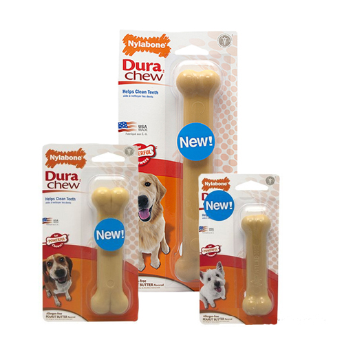 Nylabone Dura Chew Peanut Butter Hundeknochen - Wolf (Bis 16 Kg)