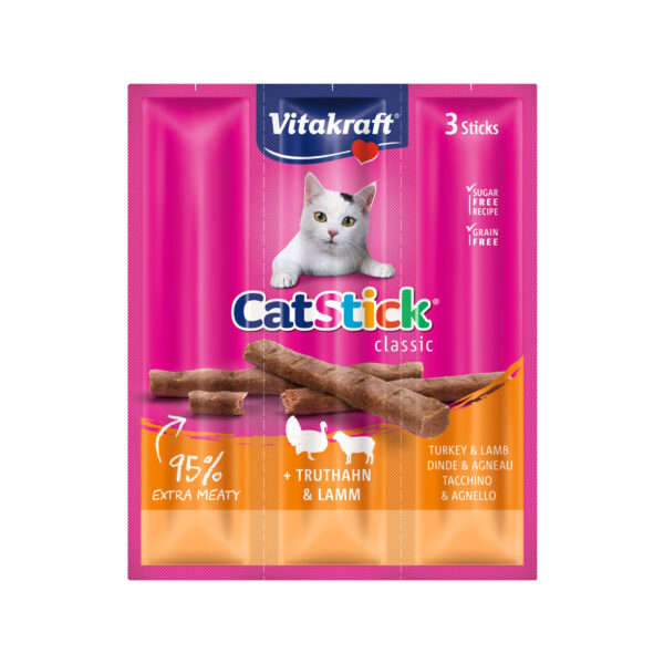 Vitakraft Cat Stick Mini - Pute & Lamm - 3 Stöcke