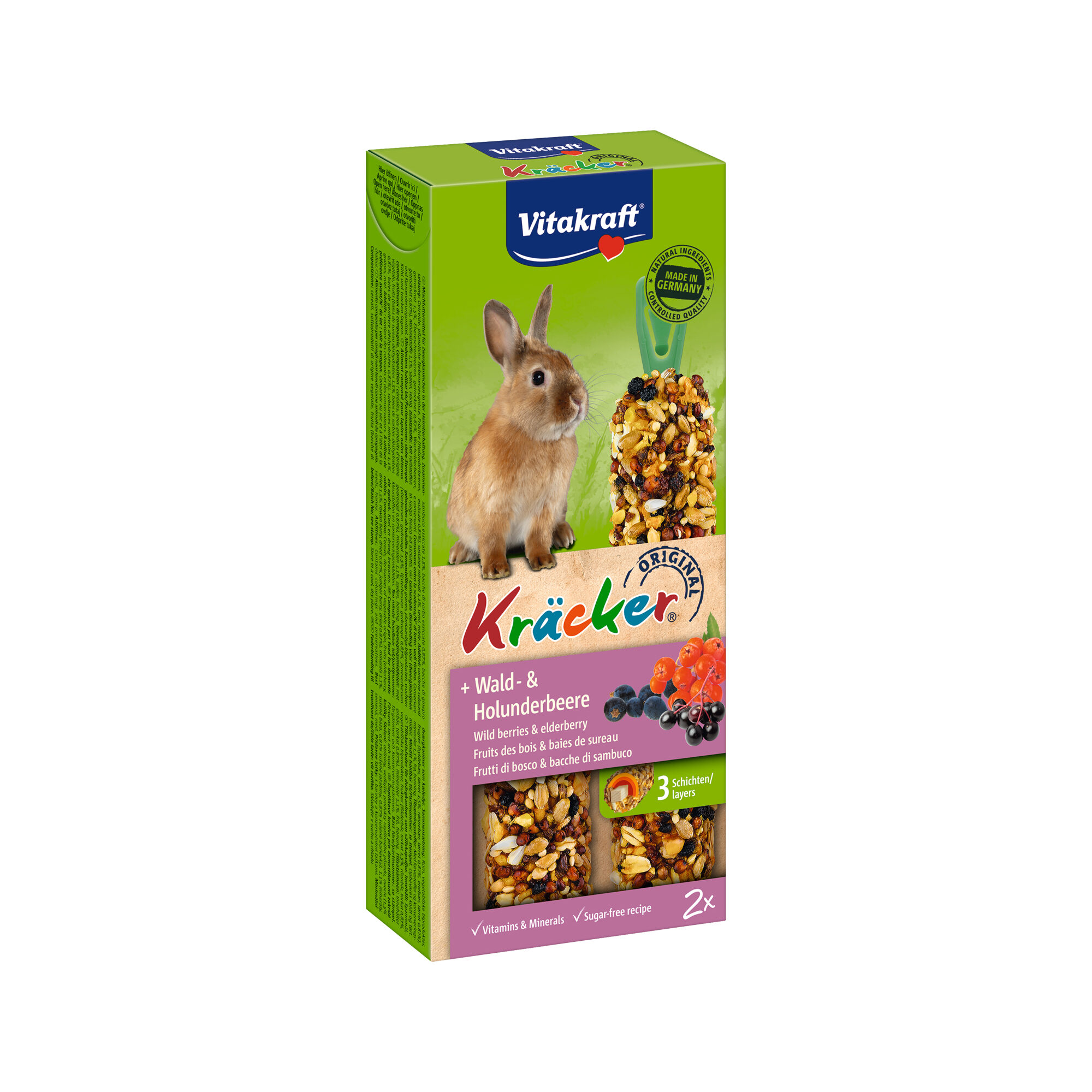 Vitakraft Kaninchen Kräcker - Wald- & Holunderbeere - 2 Stück