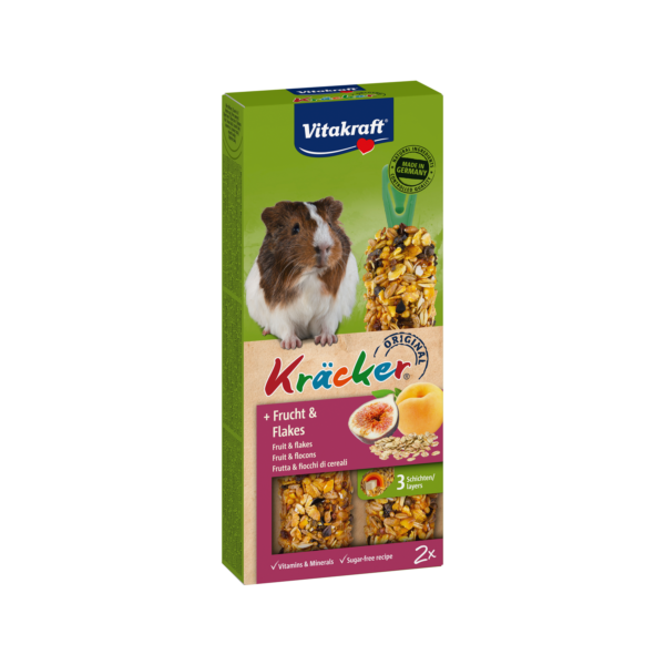 Vitakraft Meerschweinchen Kräcker - Frucht & Flakes - 2 Stück