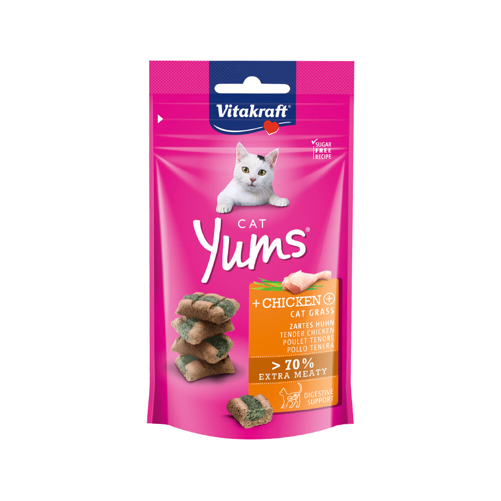 Vitakraft Cat Yums - Huhn & Katzengras - 40 g