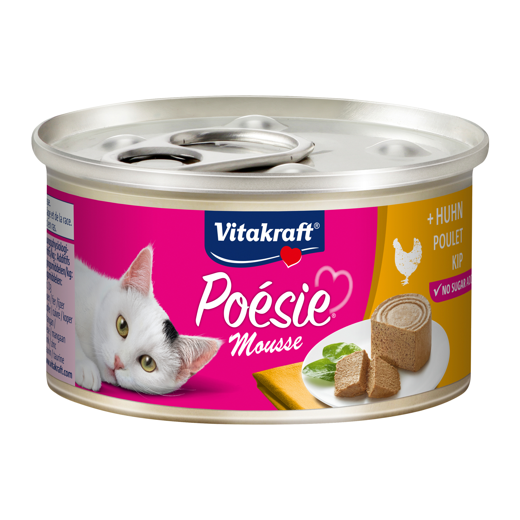 Vitakraft Poésie Mousse Katzenfutter - Dosen - Huhn - 12 x 85 g