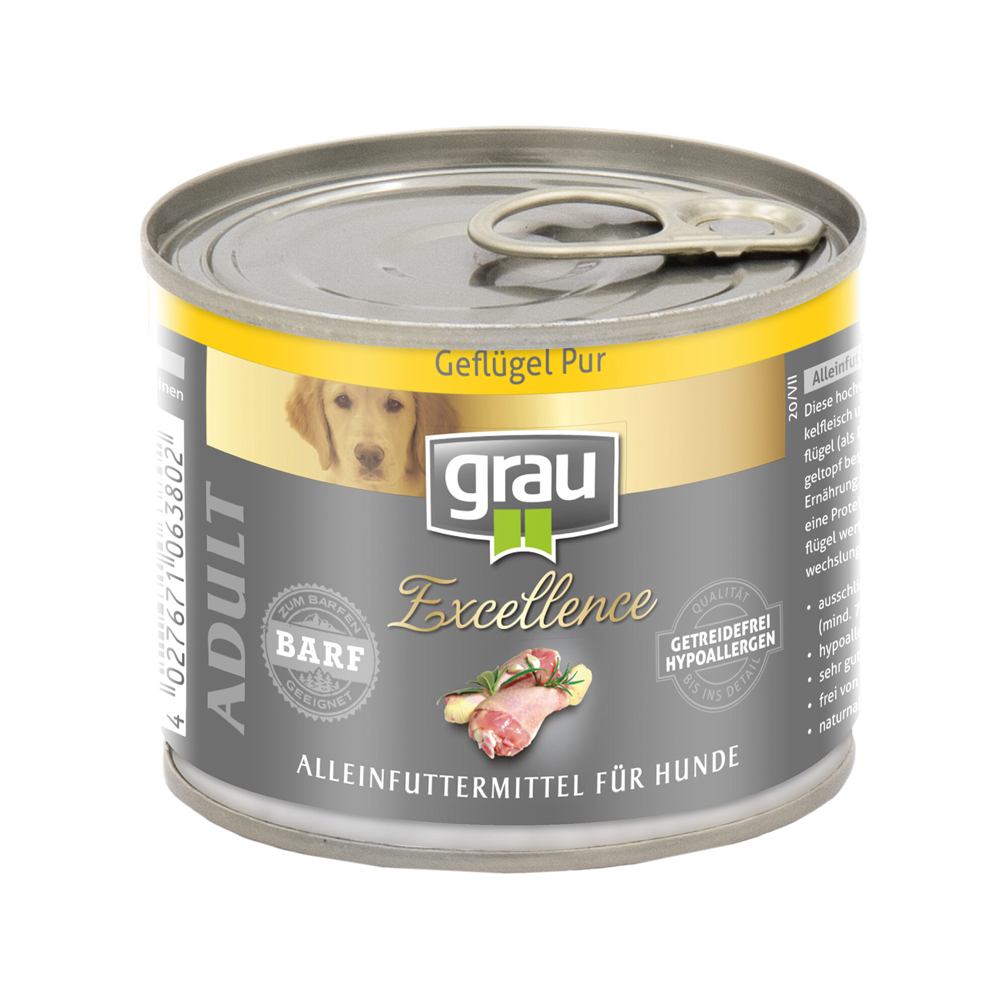 Grau Excellence Adult Pur - Geflügel - Dose - 6 x 400 g