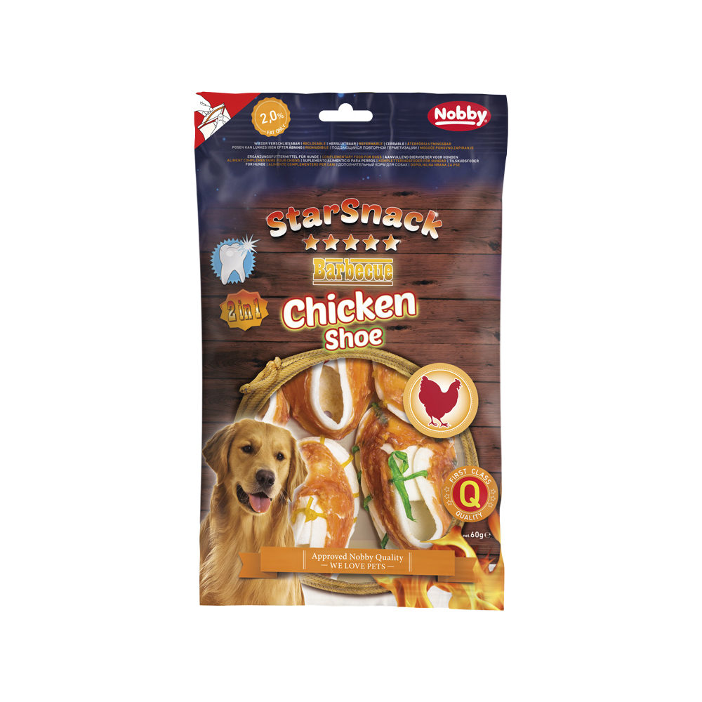 Nobby - Starsnack Barbecue Chicken Shoe - 5 Stück