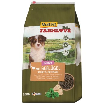 MultiFit Farmlove Junior Spinat Geflügel 12kg