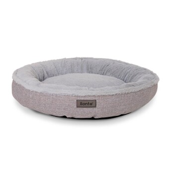 Lionto Rundes Hundebett grau M