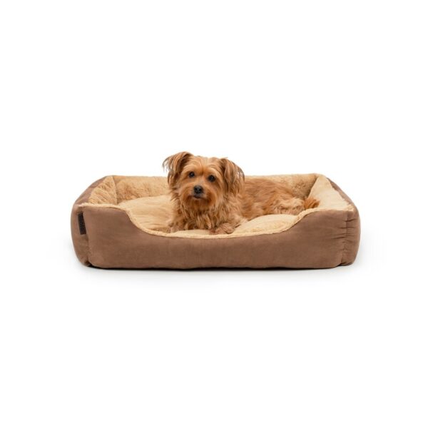 Lionto Hundebett mit Wendekissen braun L