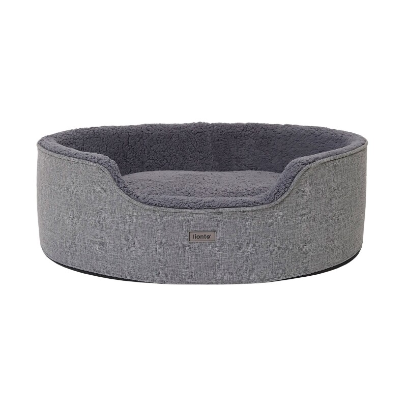 Lionto Hundebett mit Wendekissen grau S