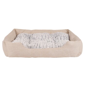 Lionto Hundebett mit Wendekissen meliert L