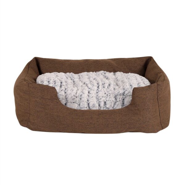 Lionto Hundebett mit Wendekissen meliert S