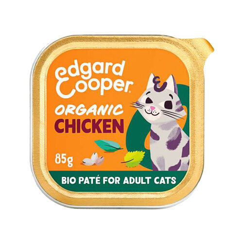 Edgard & Cooper Erwachsene Katze - Bio-Huhn - Pastete - 16 x 85 g