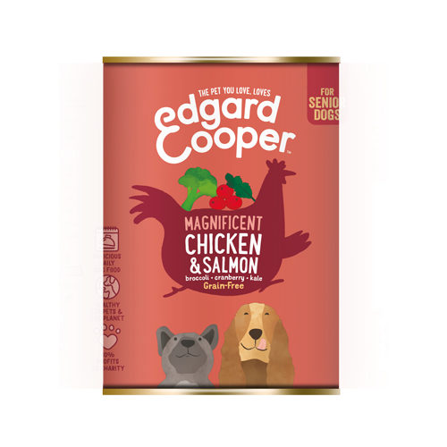 Edgard & Cooper Senior Hundefutter - Dosen - Huhn & Lachs - 6 x 400 g