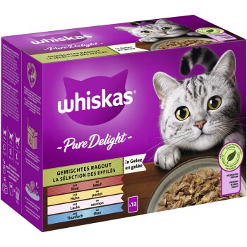 Whiskas Pure Delight Gemischtes Ragout in Gelee Multipack 12x85g