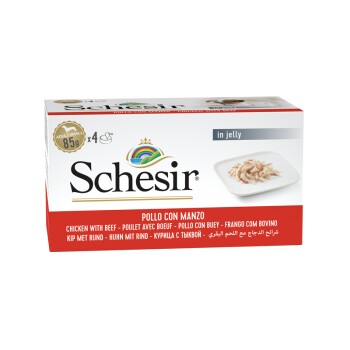 Schesir Multipack Adult 4x85g Huhn mit Rind