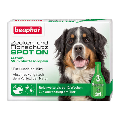 Beaphar Zecken- und Flohschutz Spot-On für große Hunde - 3 x 2 ml