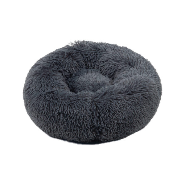 Beeztees Yali Plüsch-Donut-Bett - Grau - 70 cm