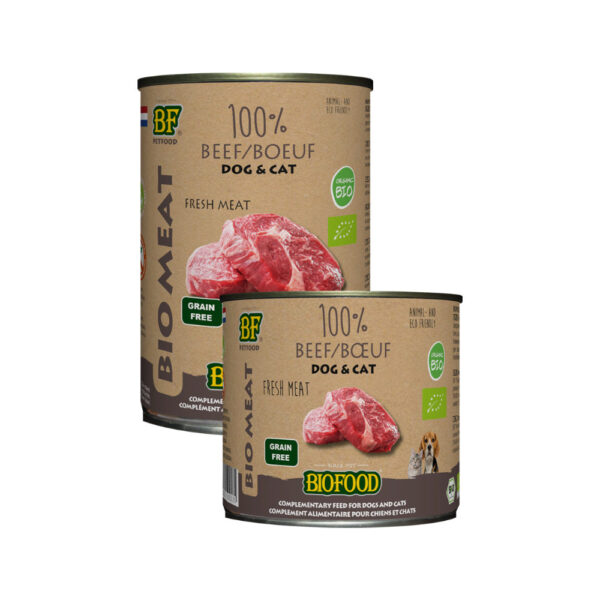 Biofood Organic 100% Rind - Hund & Katze - 12 x 400 g