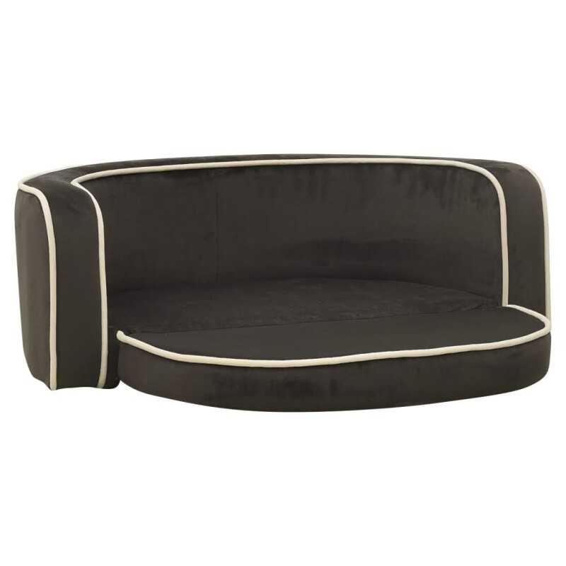 VidaXL Hundesofa Klappbar Plüsch 73x67x26cm grau