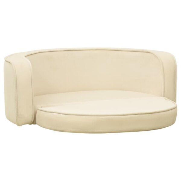 VidaXL Hundesofa Klappbar Plüsch 73x67x26cm creme