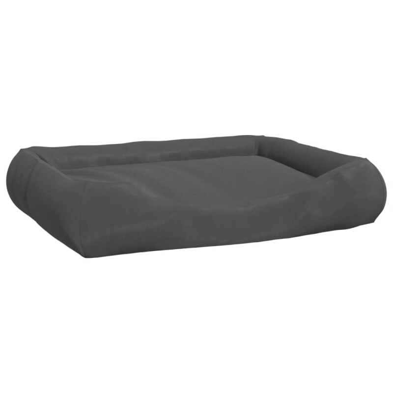 VidaXL Hundebett mit Kissen Oxford-Gewebe dunkelgrau 75 cm