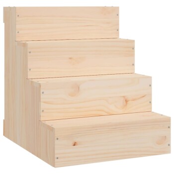 VidaXL Haustiertreppe L (40x49x47 cm) helles Holz