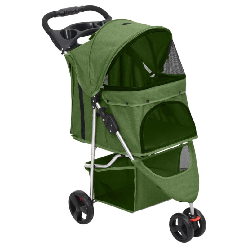 VidaXL Hundewagen 80x46x98cm (L x B x H) grün