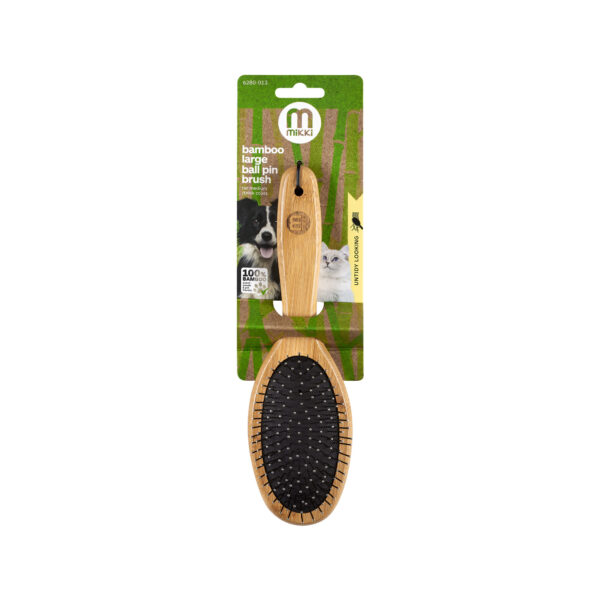 Mikki Bamboo Ball Pin Brush - Klein