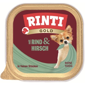 RINTI Gold Mini 16x100g Hirsch & Rind